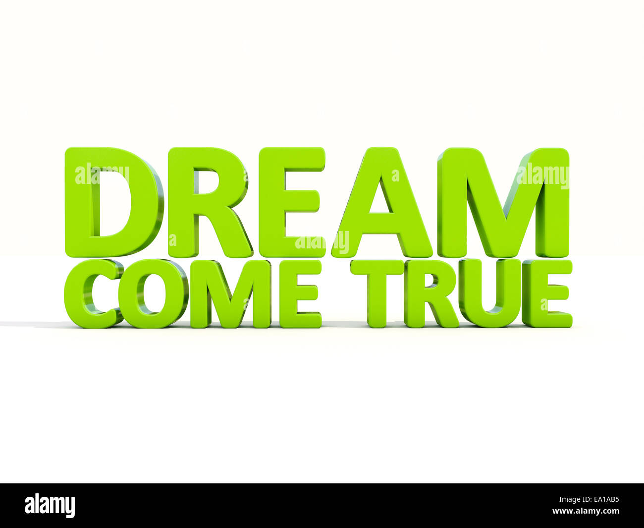 3d phrase dream come true Stock Photo Alamy