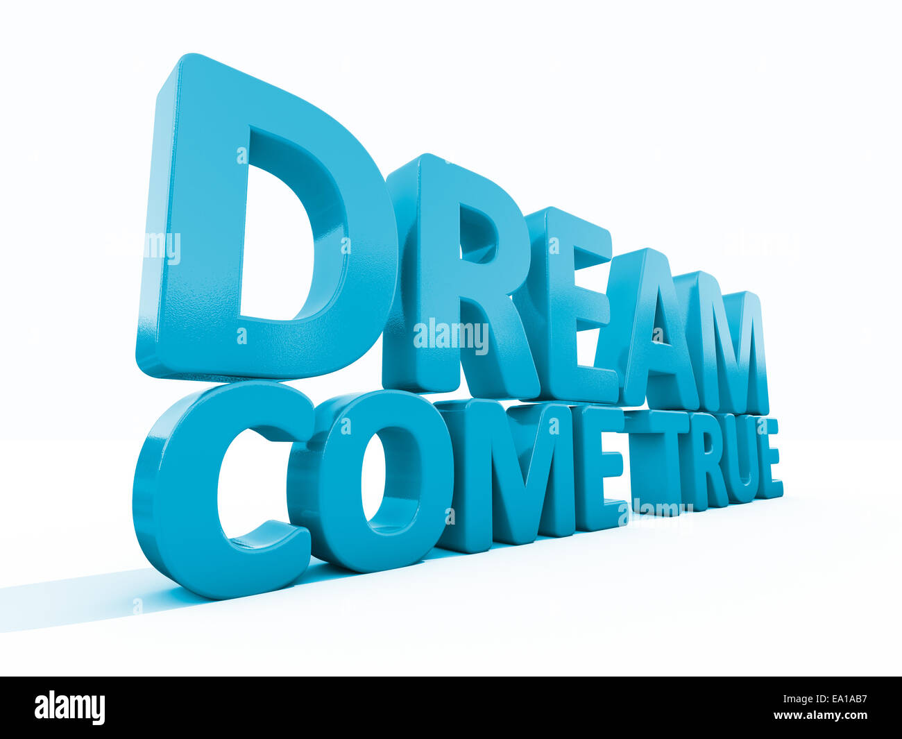 3d phrase dream come true Stock Photo Alamy
