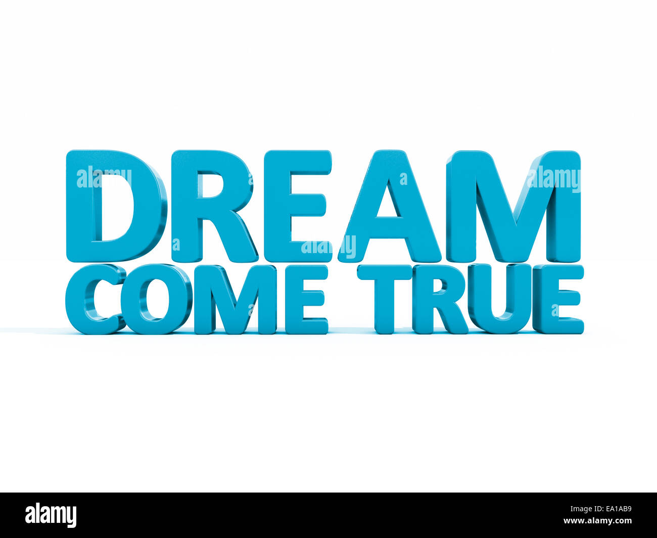 3d-phrase-dream-come-true-stock-photo-alamy