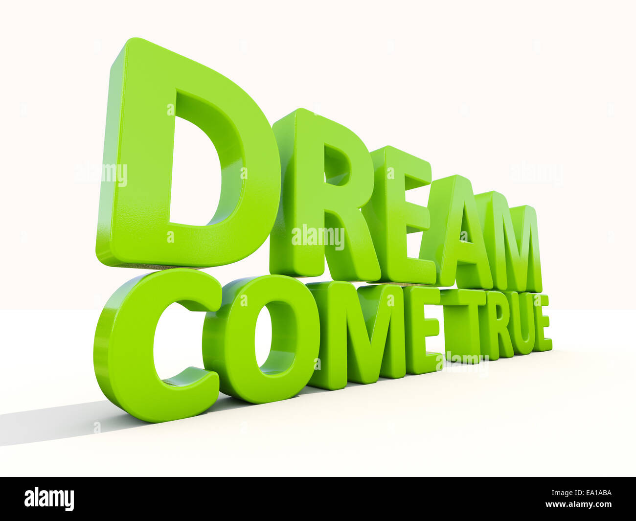 3d phrase dream come true Stock Photo Alamy