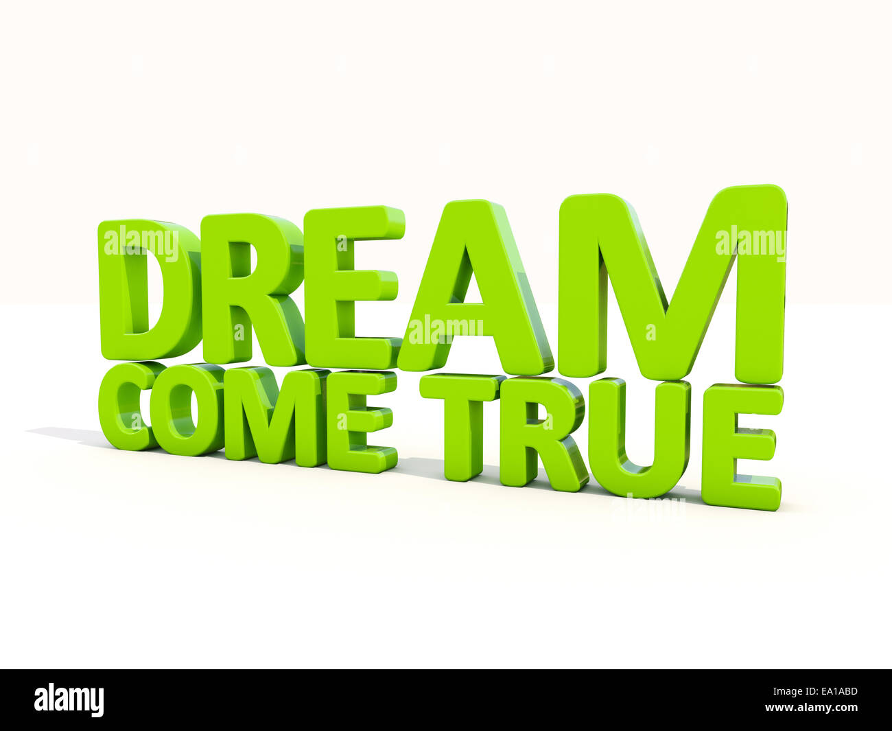 3d phrase dream come true Stock Photo Alamy