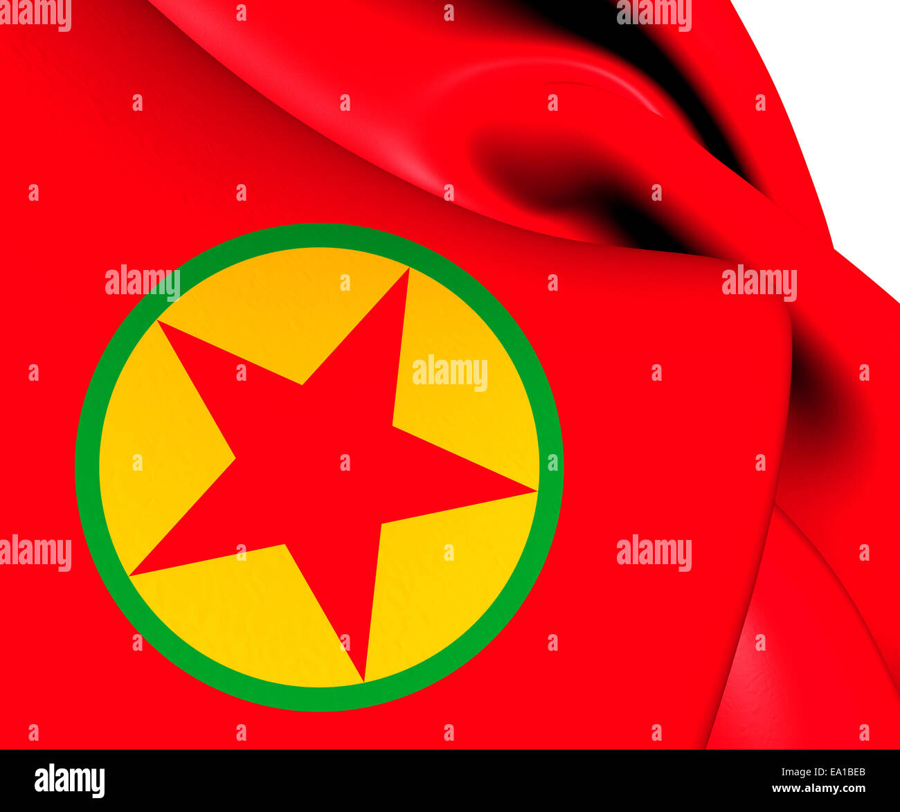 Flag of Kurdistan Workers' Party Stock Photo - Alamy