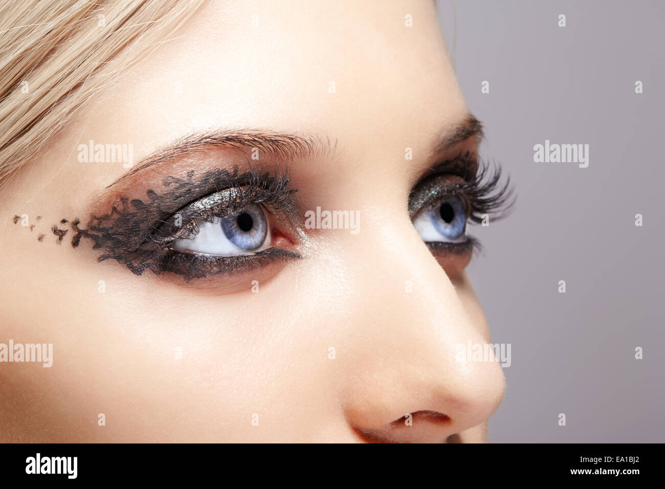 woman eyes with day makeup Stock Photo