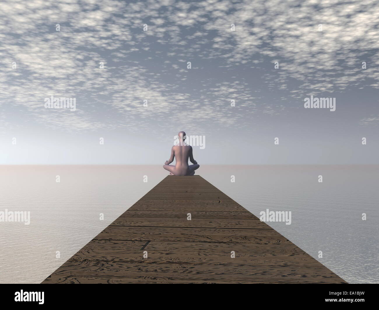 Meditation - 3D render Stock Photo - Alamy