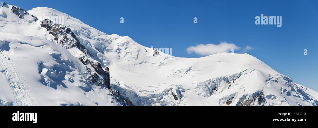 Ridge of the Mont Blanc, Chamonix, France. Stock Photo