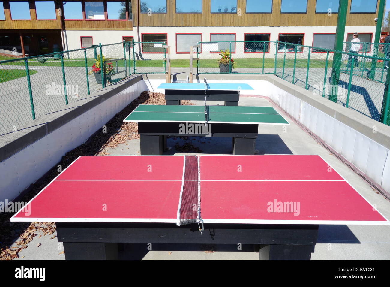 Table tennis tables in a park in Toronto, Canada Stock Photo - Alamy