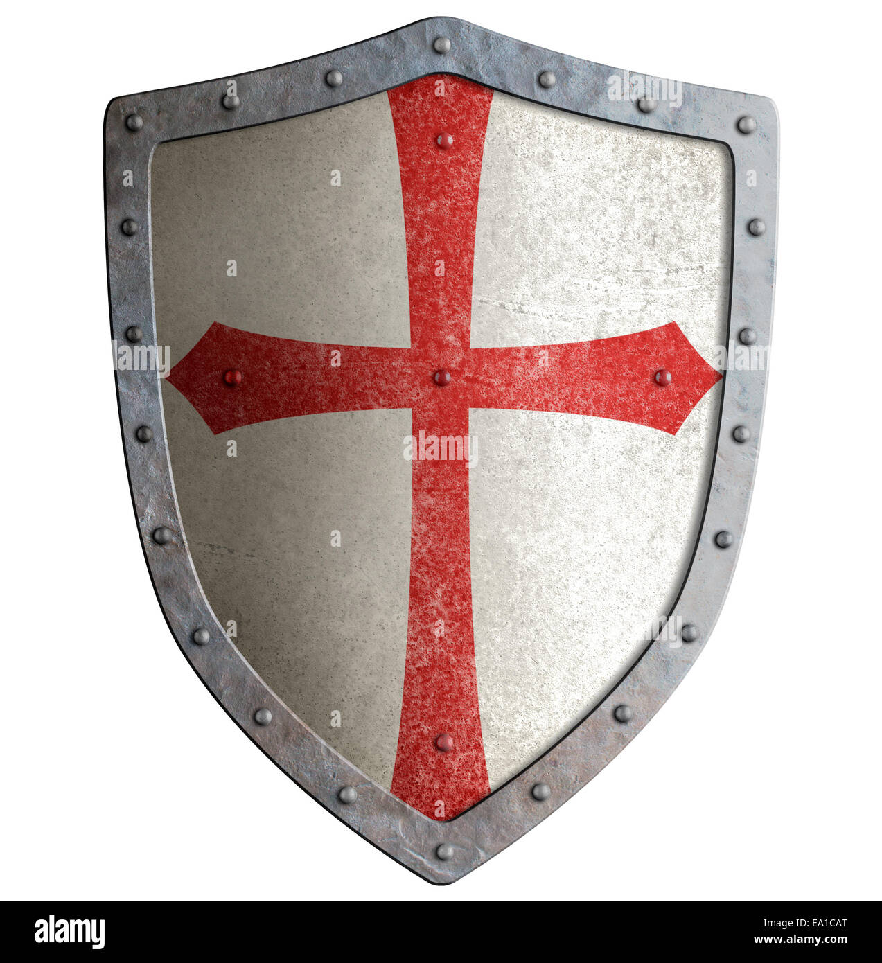 templar or crusader knight's metal shield isolated Stock Photo - Alamy