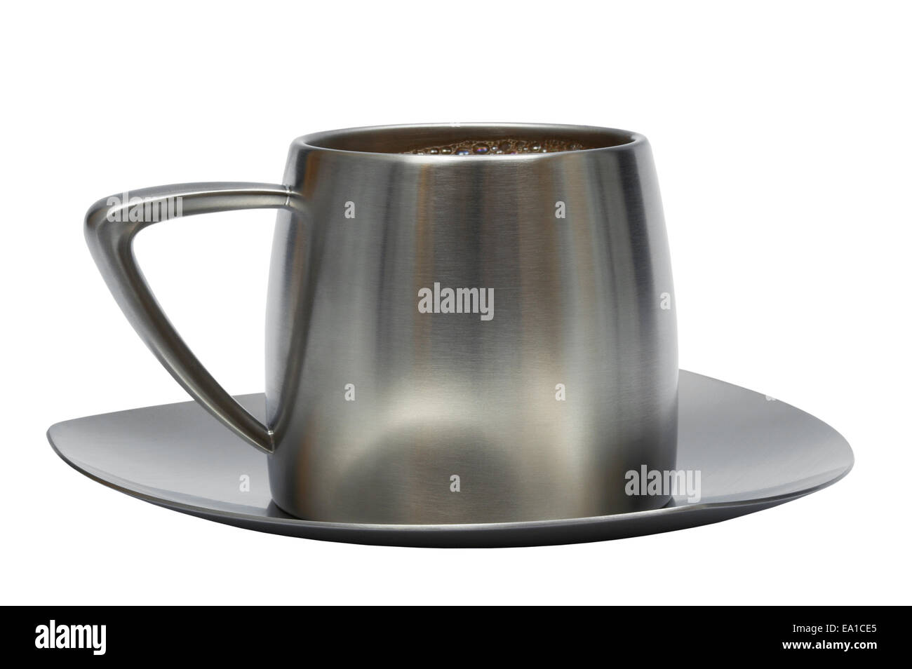 Coffee in a metal cup Stock Photo Alamy