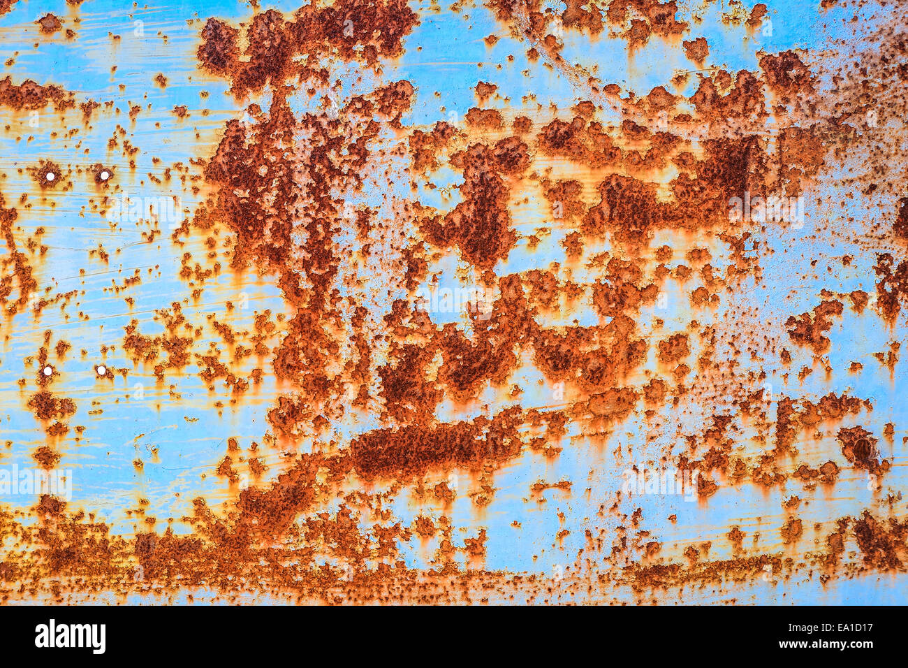 rusty iron plate grunge closeup Stock Photo
