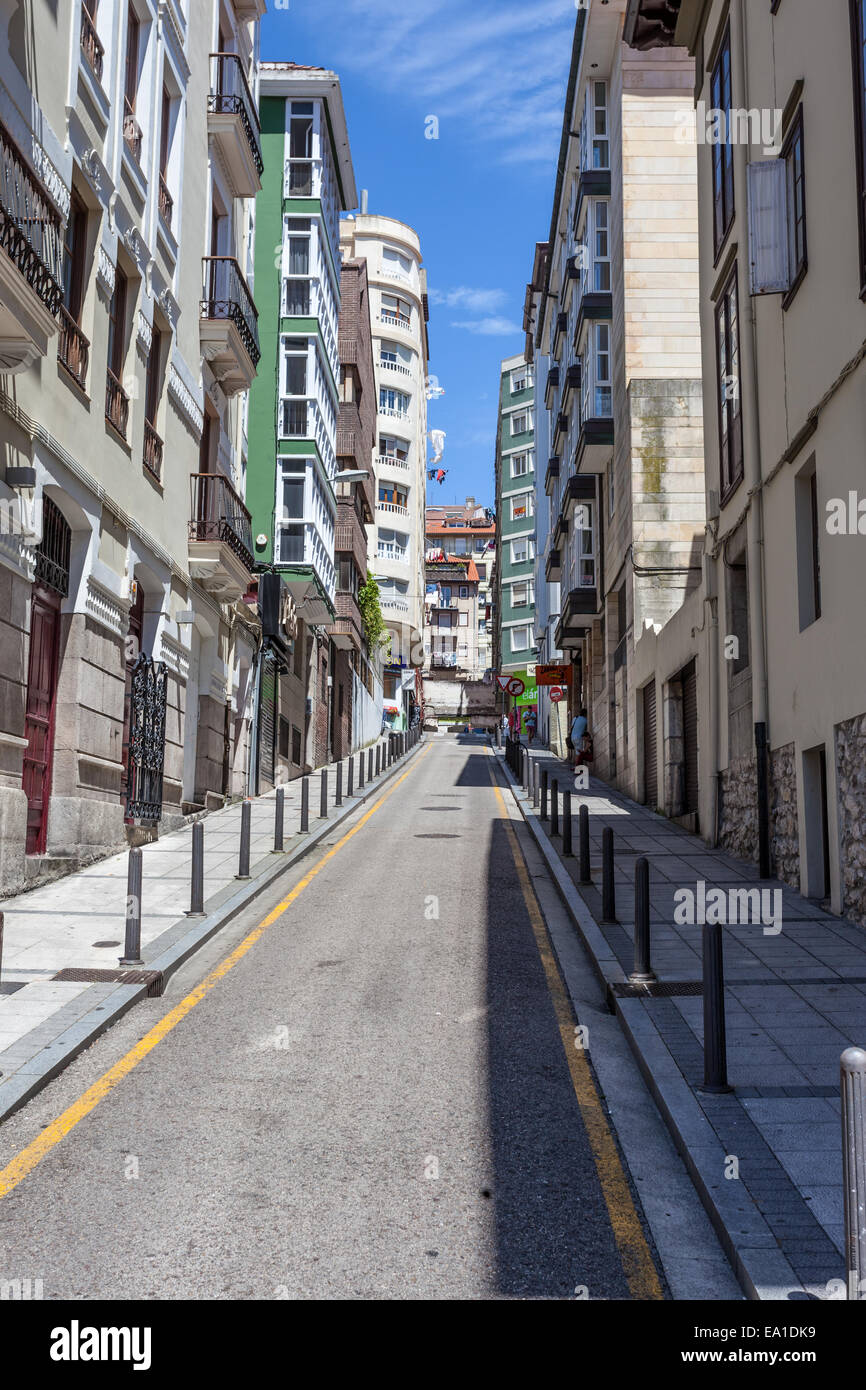 Street in the city of Santander, Cantabria, Spain Stock Photo