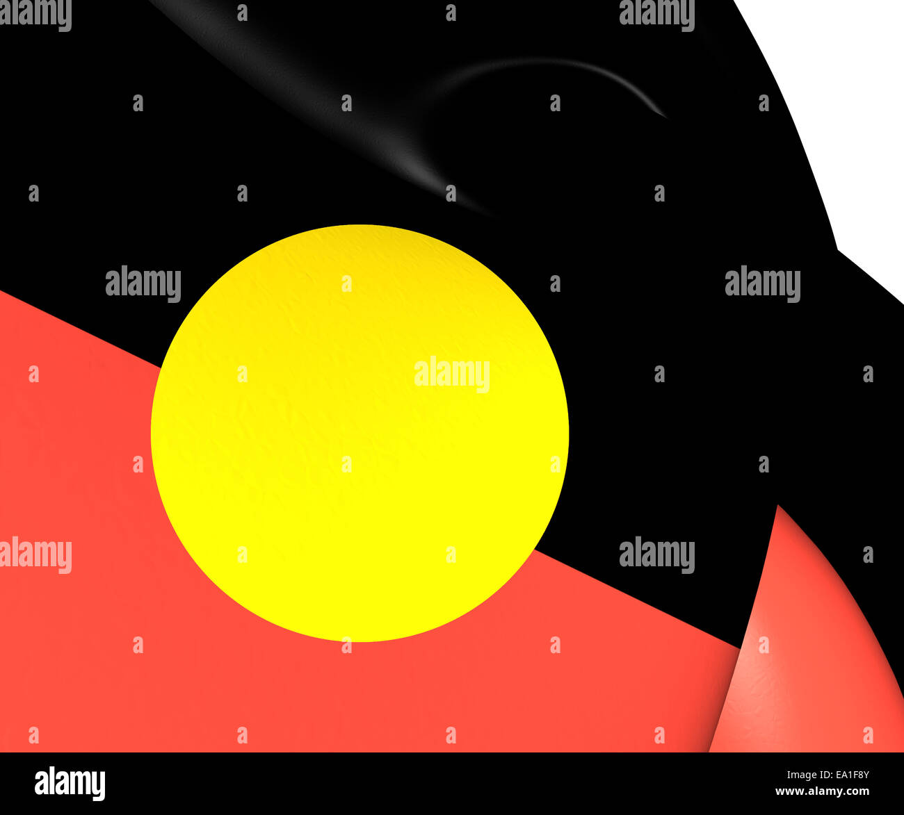 Australian Aboriginal Flag Stock Photo