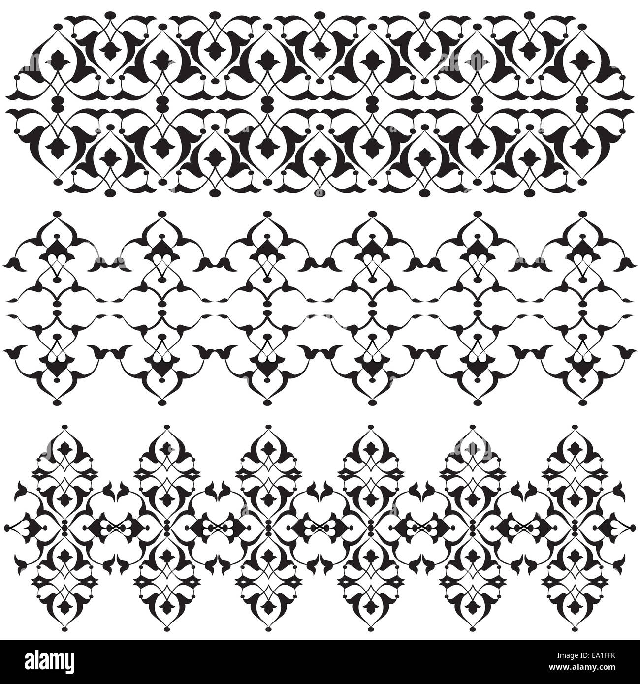 oriental border and ornament fifteen Stock Photo - Alamy