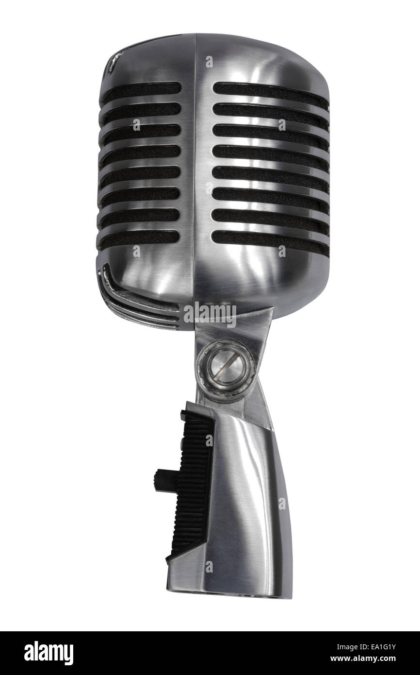 Beautiful old microphone Stock Photo