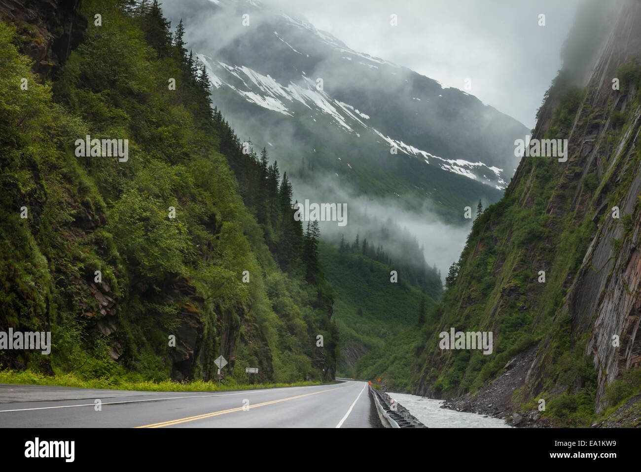 Road on Alaska Stock Photo - Alamy