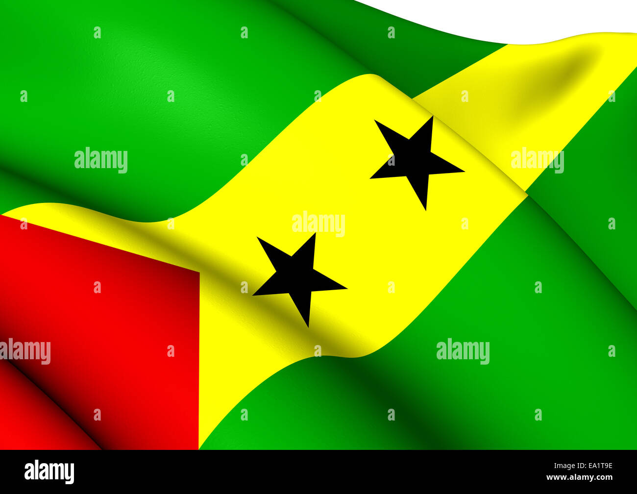 Flag of Sao Tome and Principe Stock Photo - Alamy