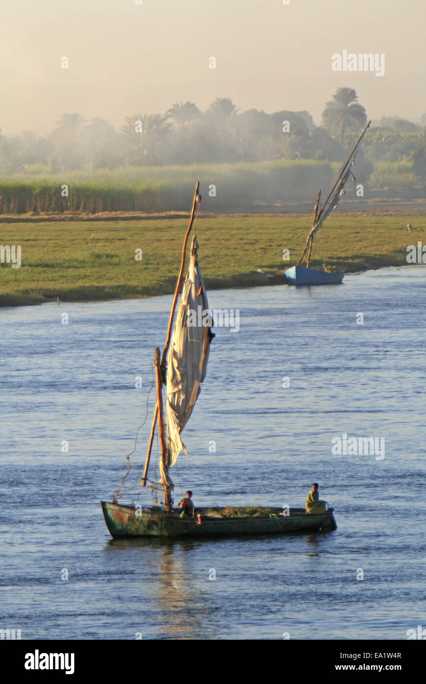 Felucca on the Nile Stock Photo