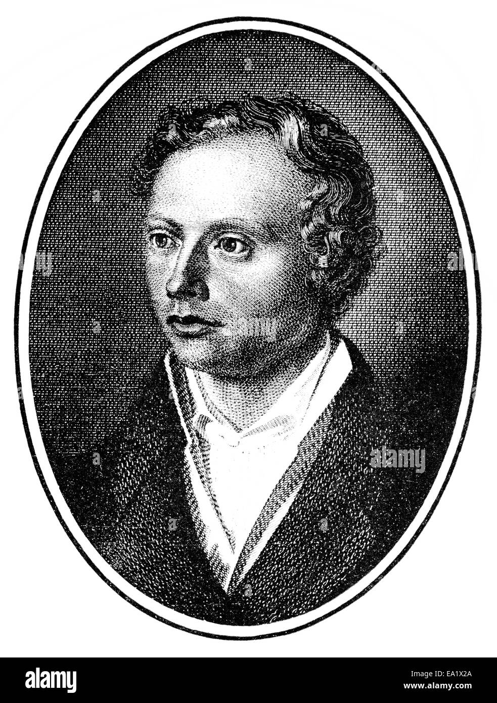 Johann Ludwig Uhland, 1787 - 1862, a German poet, literary scholar, lawyer and politician, Johann Ludwig Uhland, 1787 - 1862, ei Stock Photo