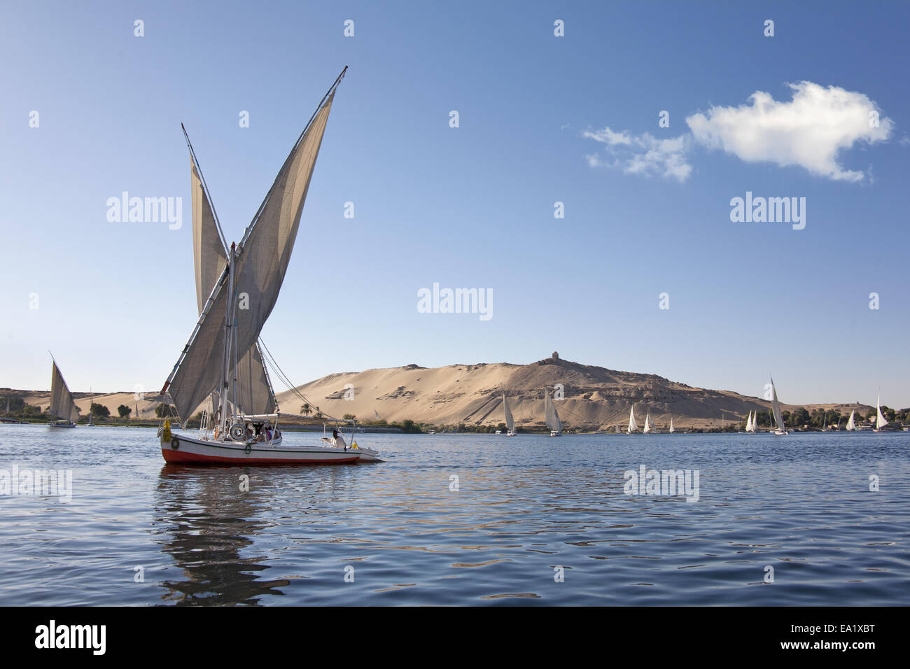 The Nile  at Aswan Stock Photo