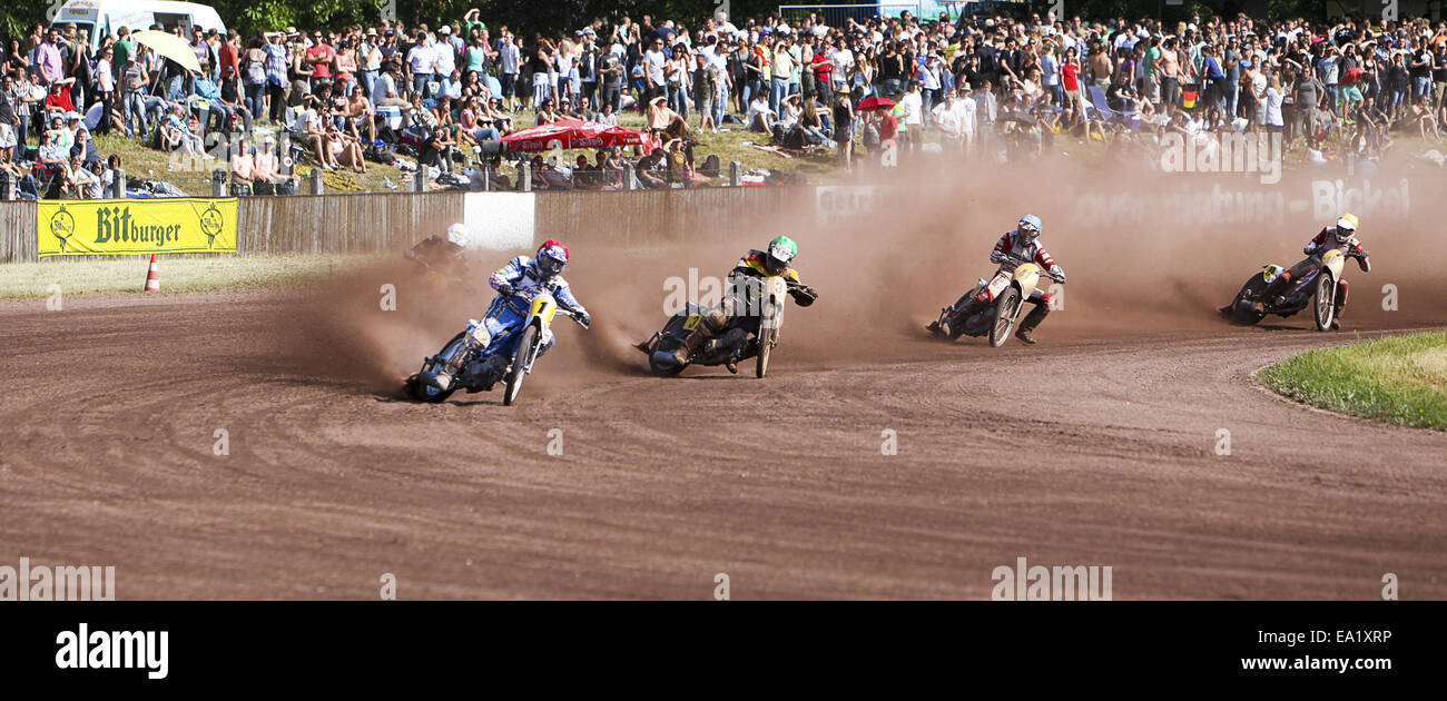 112th ADAC  dirt track racing Herxheim Stock Photo