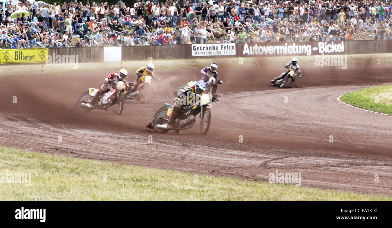 112th ADAC  dirt track racing Herxheim Stock Photo