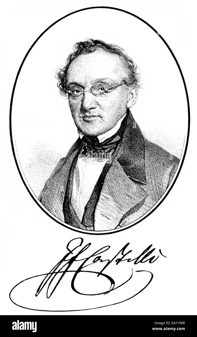 Ignaz Franz Castell, 1781 - 1862, an Austrian dramatist, Portait von Ignaz Franz Castelli, 1781 - 1862, ein österreichischer Dic Stock Photo