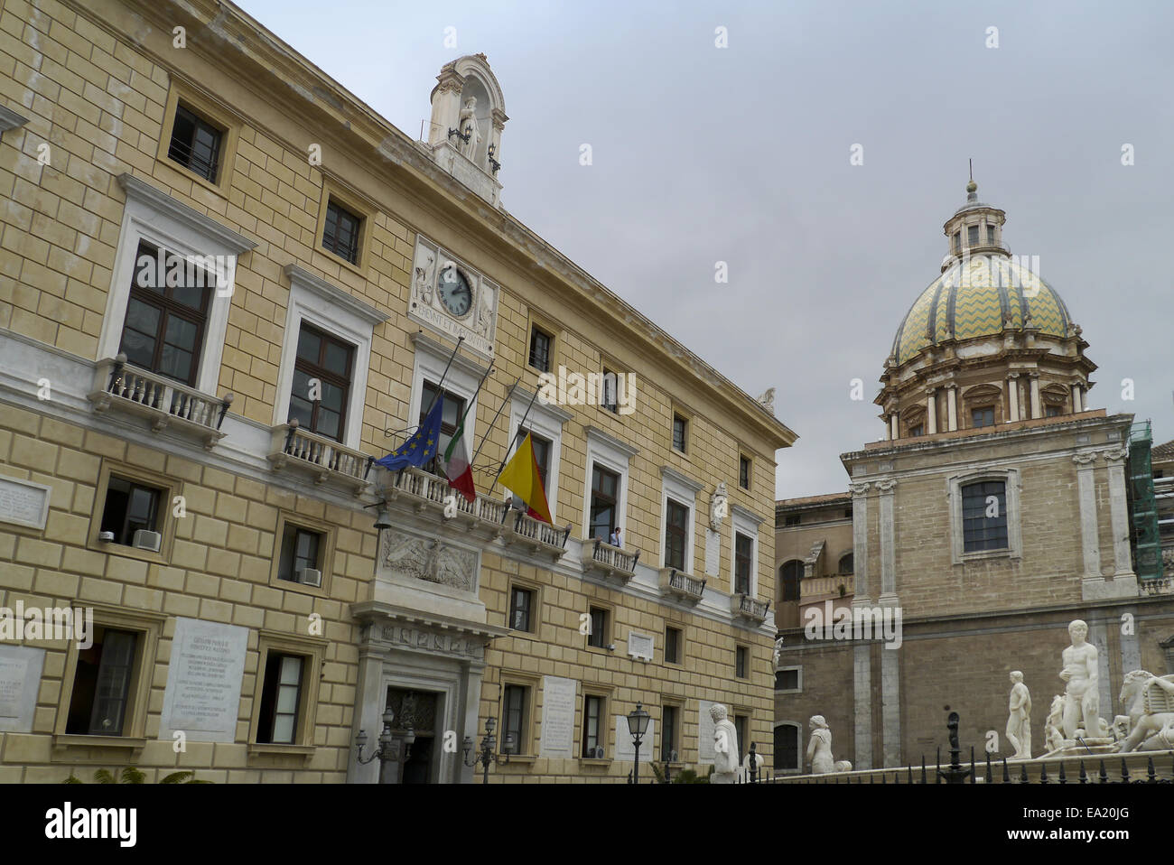 Palermo City Hall Stock Photo