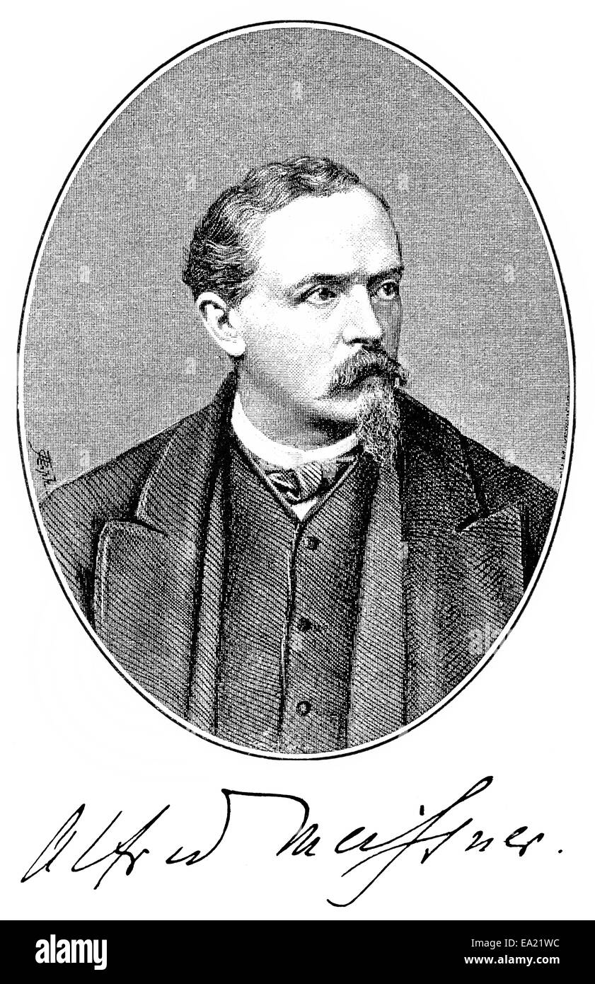 Alfred Meissner, 1822 - 1885, an Austrian writer, 1872, Portait von Alfred Meißner, 1822 - 1885, ein österreichischer Schriftste Stock Photo