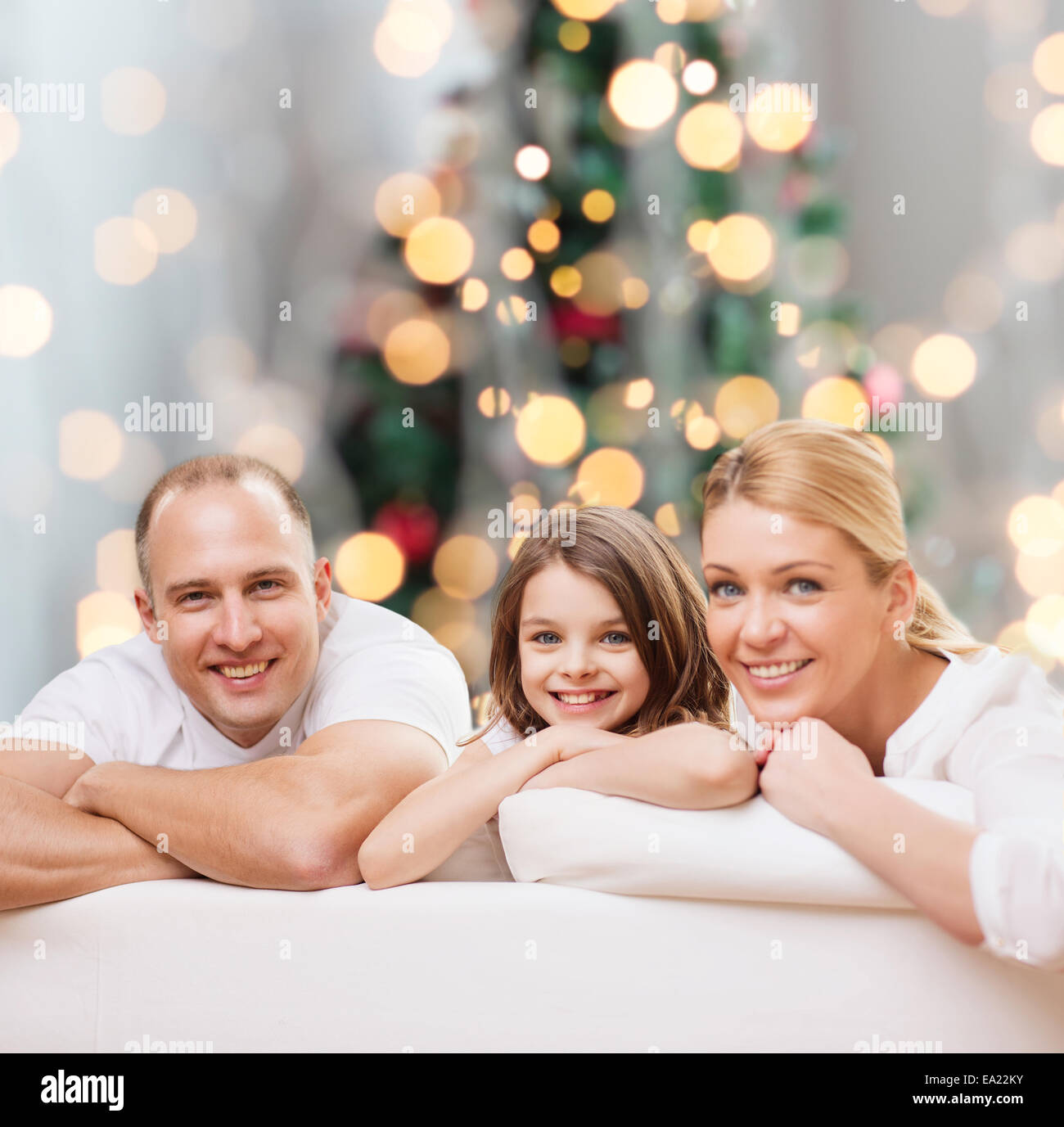 happy family at home Stock Photo
