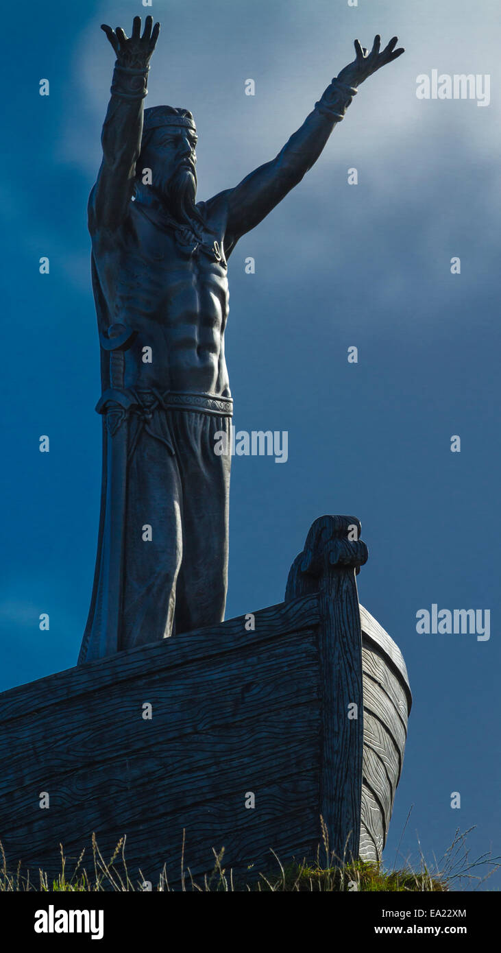 Statue of Manannan Mac Lir at Binevenagh, Bishops Road, Castlerock Co ...
