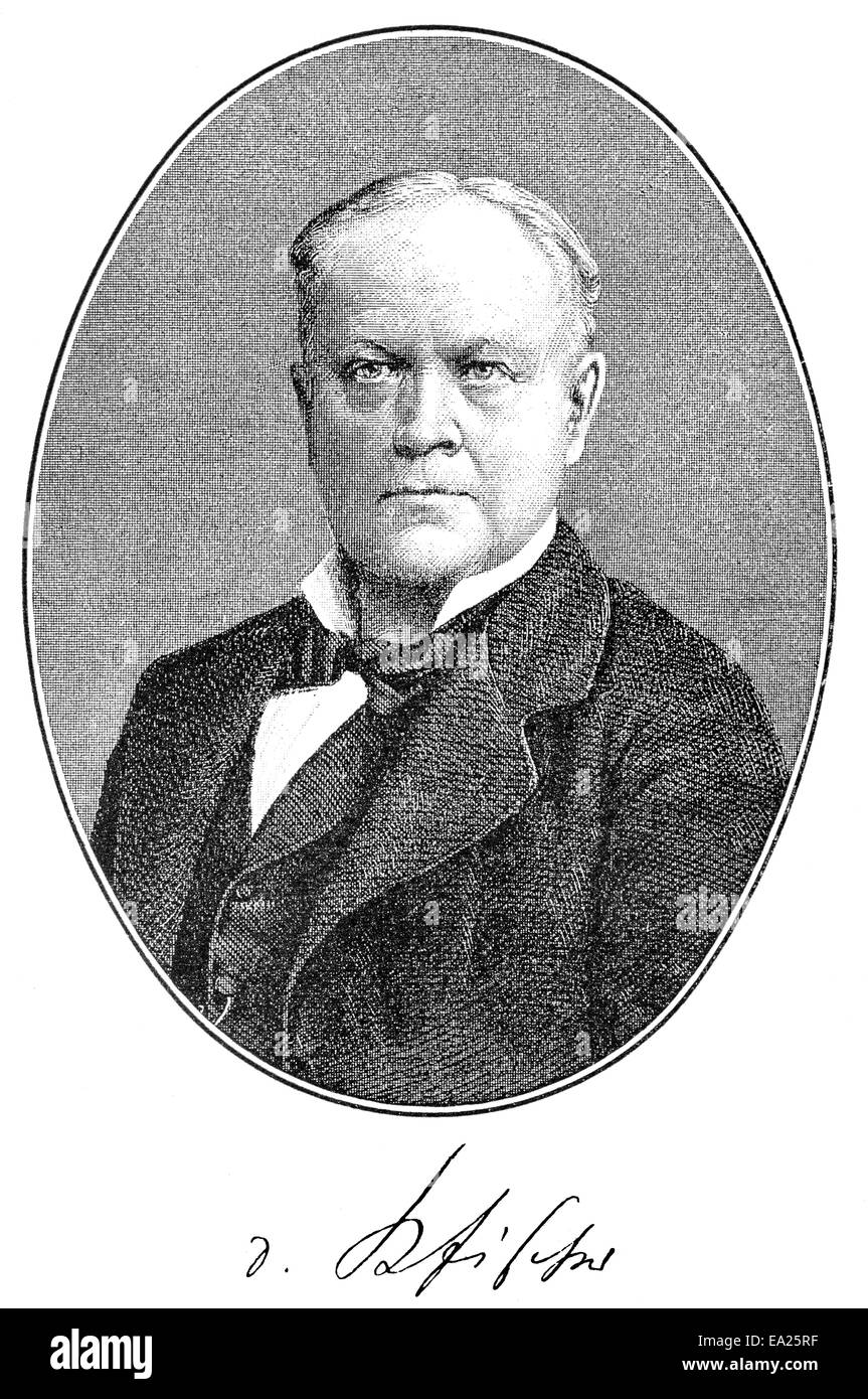 portrait of Ernst Kuno Berthold Fischer, 1824 - 1907, a German philosopher,  Ernst Kuno Berthold Fischer, 1824 - 1907, ein deuts Stock Photo
