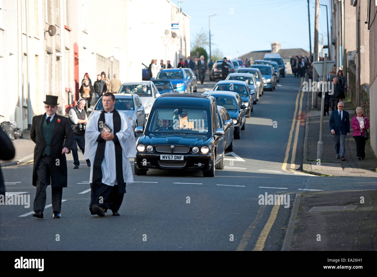 Swansea, Wales, UK. 05th Nov, 2014. Alvin Stardust funeral in the St