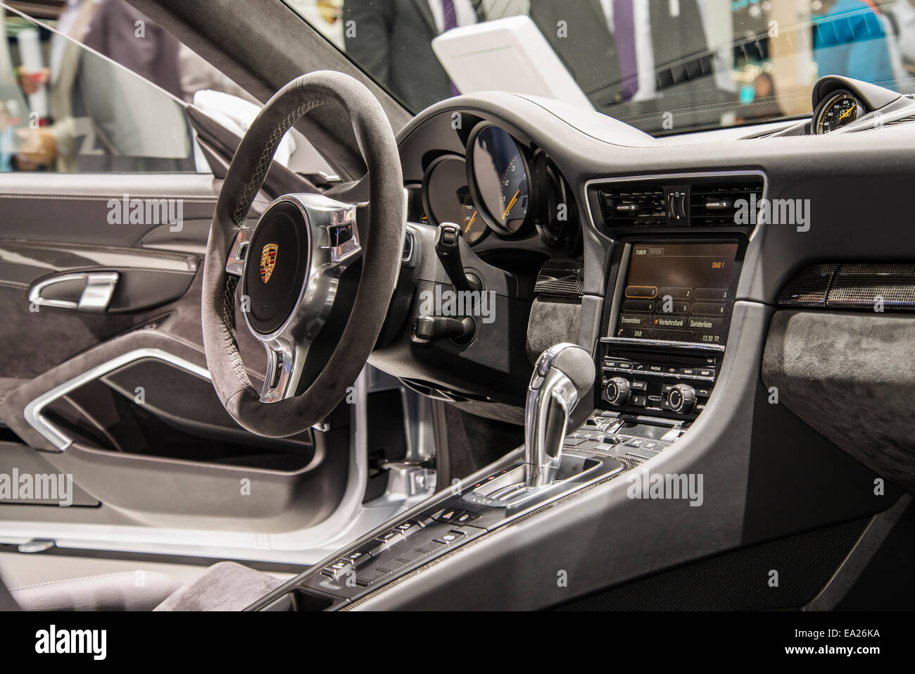 Dashboard of a sports car Stock Photo