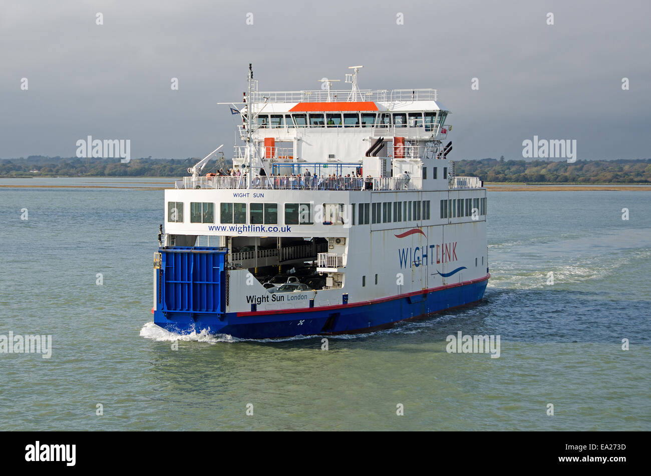 Isle of Wight Ferry, Wight Sun, travelling from Lymington to Yarmouth