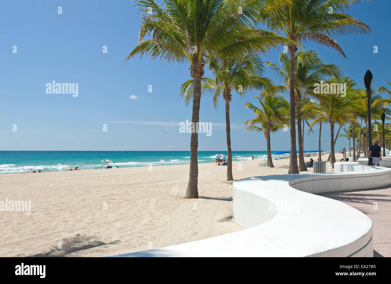 WAVE WALL PROMENADE FORT LAUDERDALE FLORIDA USA Stock Photo