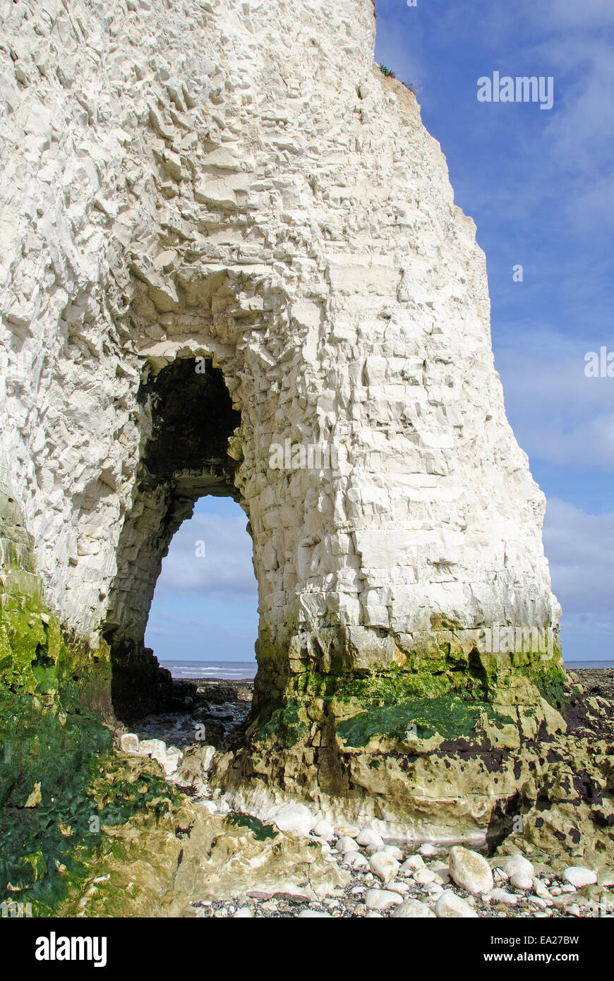 Rock arch in the chalk headland at Kingsgate Bay, Margate, Kent, UK Stock  Photo - Alamy