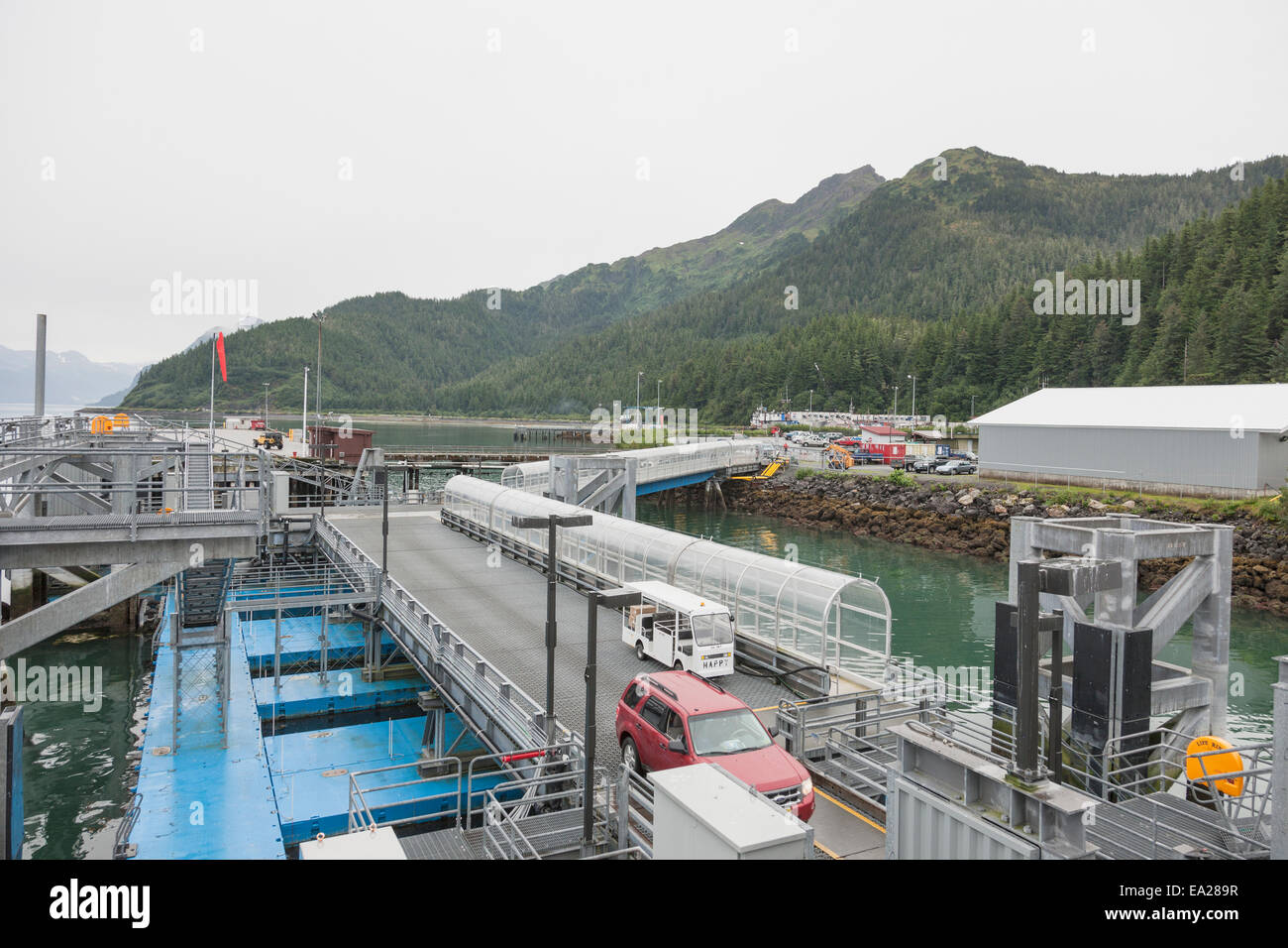 Alaska Marine Highway Ferry terminal in Cordova, Prince William Sound