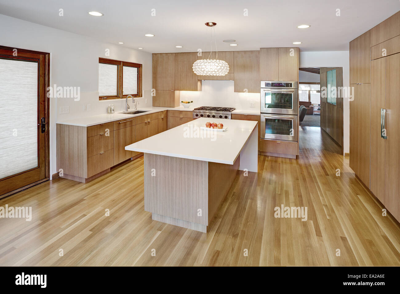 An elegant modern residential kitchen Stock Photo