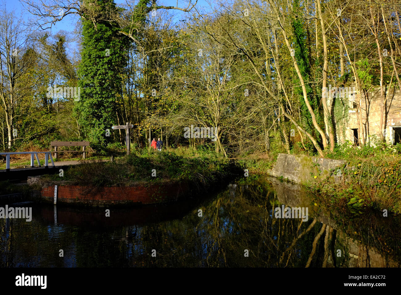 Cromford Canal ,Derbyshire,UK. Stock Photo