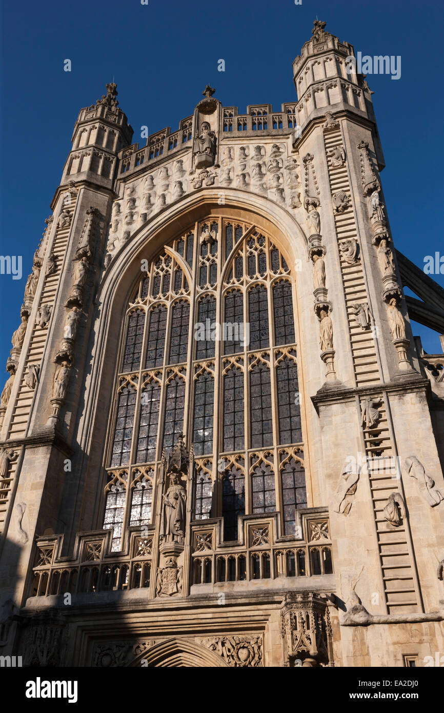 The West Front of Bath Abbey in Bath, Somerset Stock Photo - Alamy