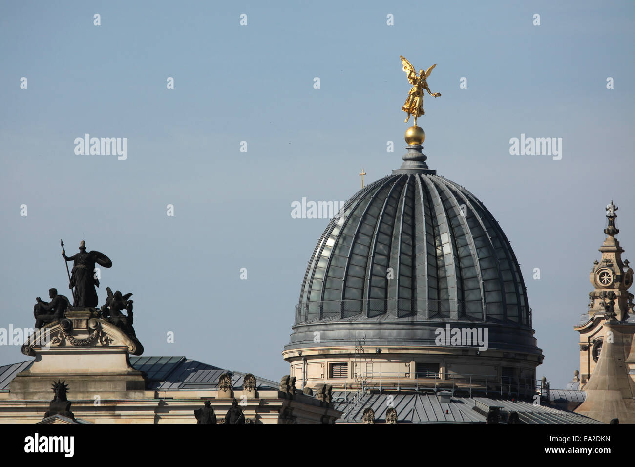 Dome of the Academy of Fine Arts in Dresden, Saxony, Germany. Stock Photo