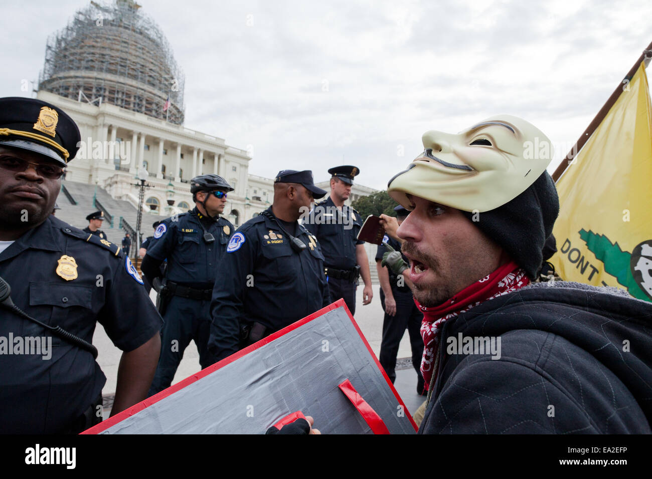 Washington, DC, USA. 5th November, 2014. Hundreds of Anonymous led ...
