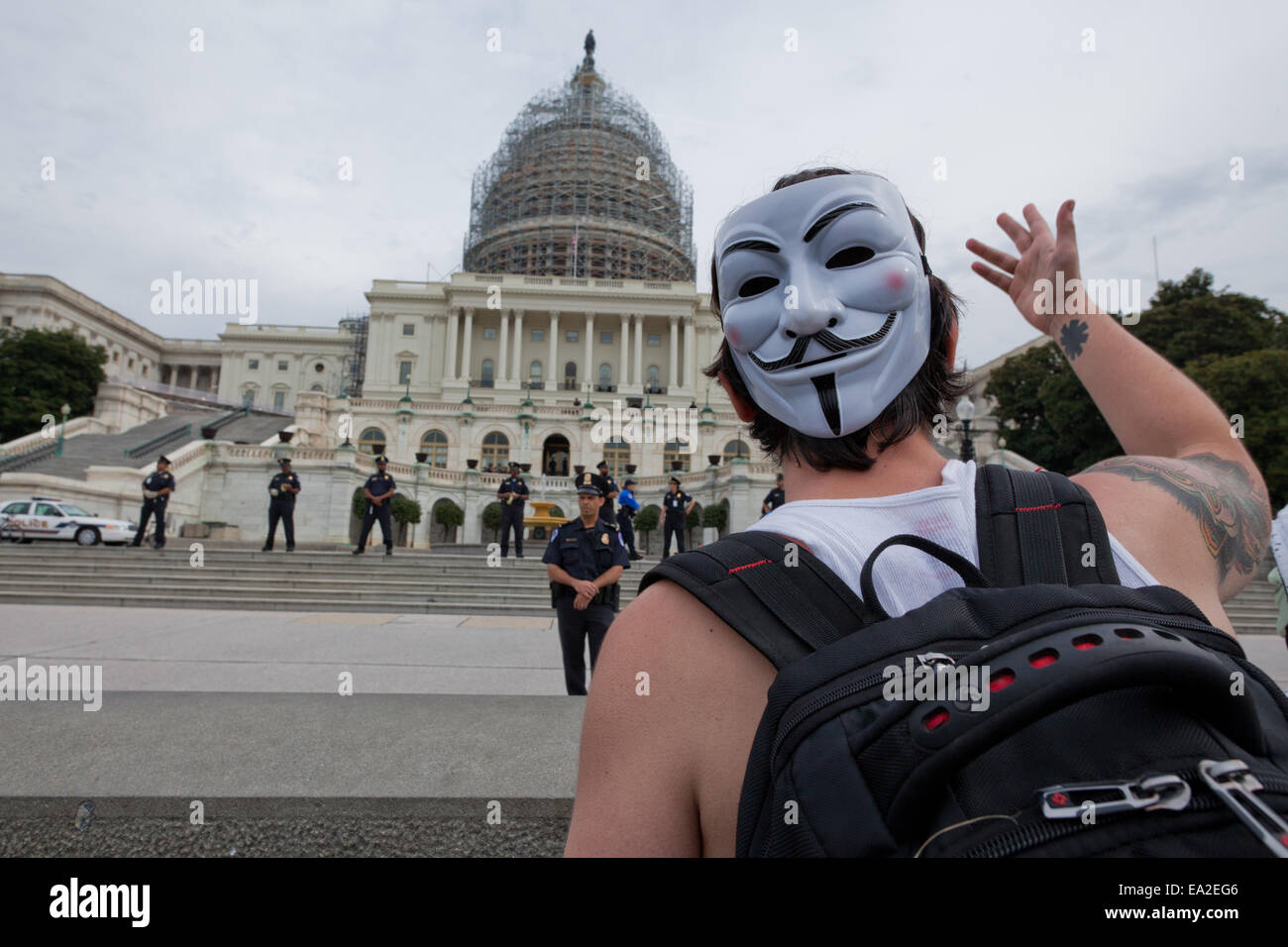 Washington, DC, USA. 5th November, 2014. Hundreds of Anonymous led ...