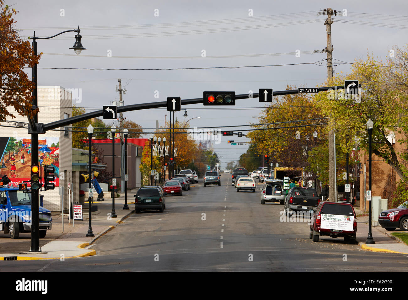 chaplin street main street through swift current Saskatchewan Canada Stock Photo