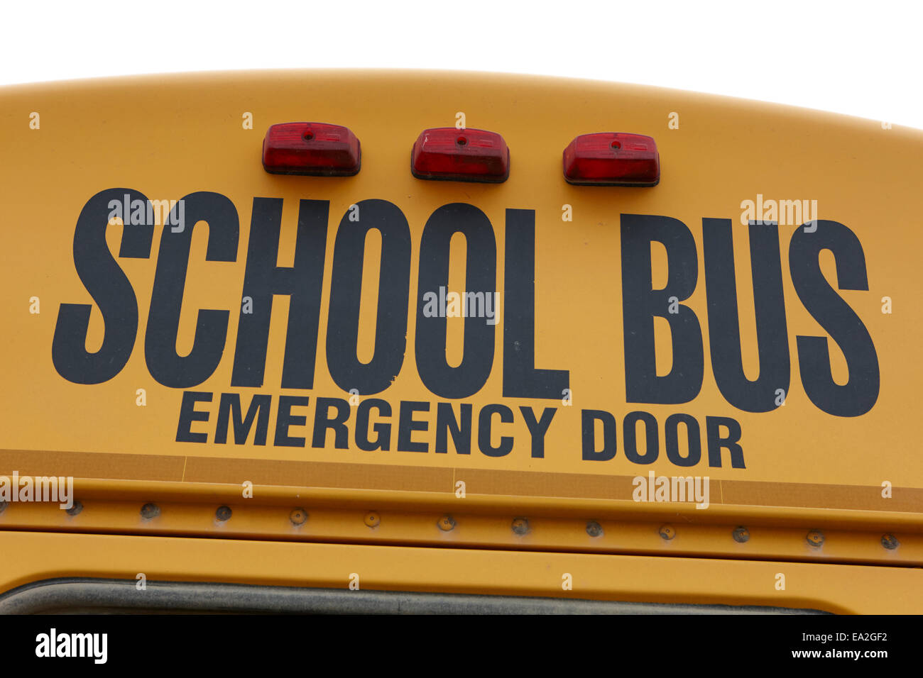 type a gmc north american short yellow school bus Saskatchewan Canada Stock Photo