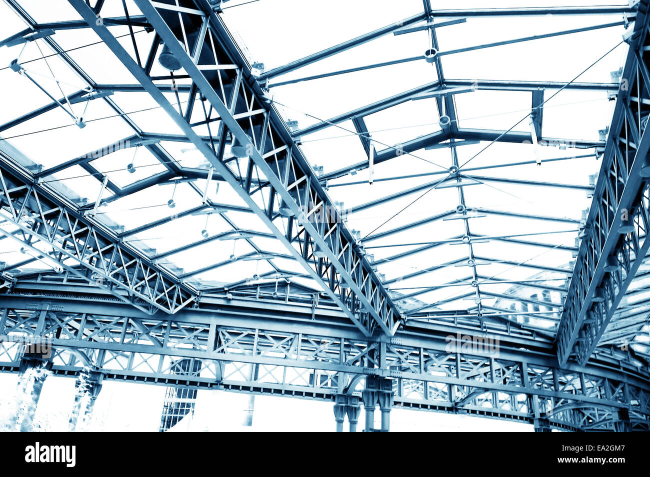 Picture of steel roof construction. Stock Photo