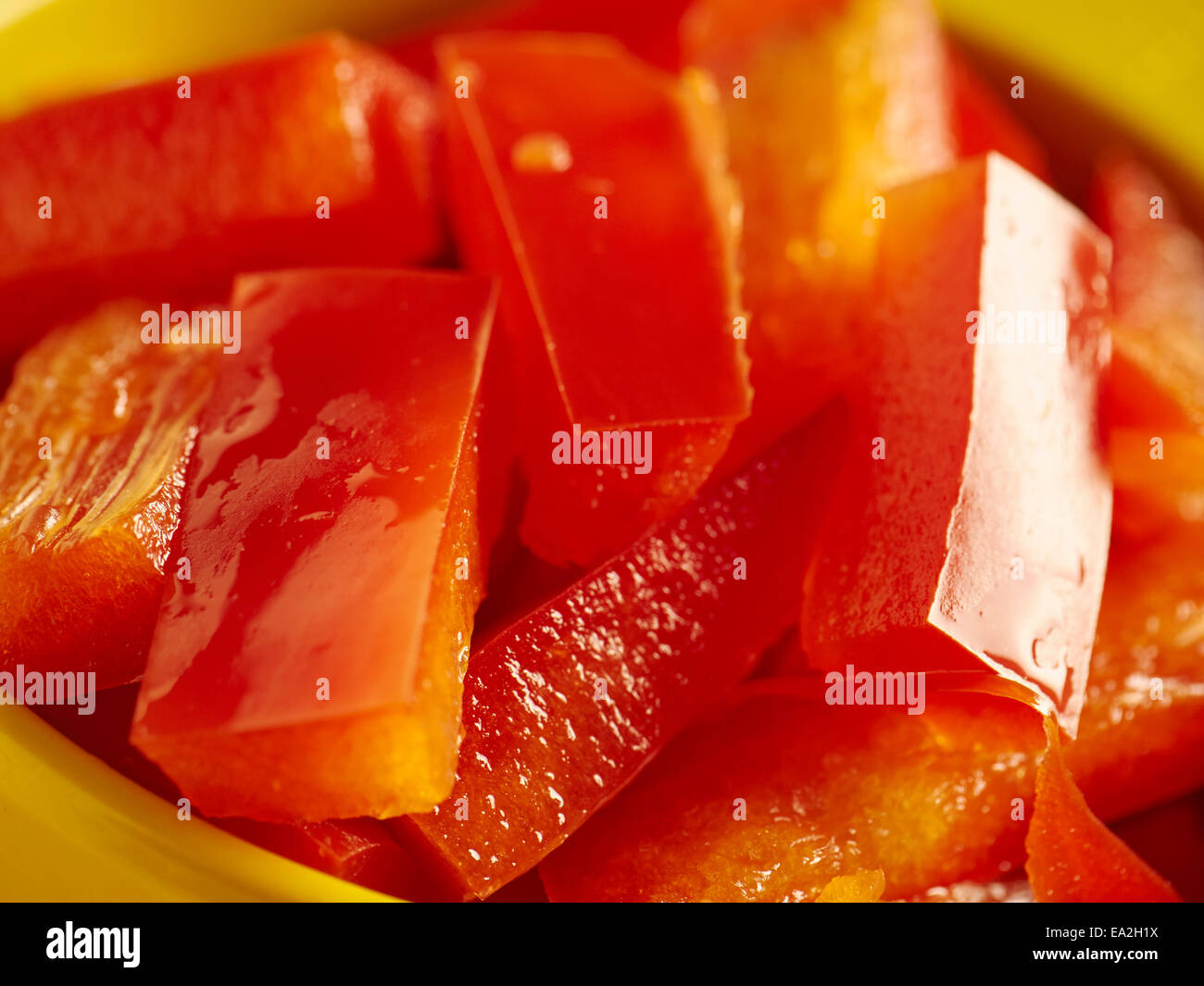 Chopped Red Bell Pepper Stock Photo