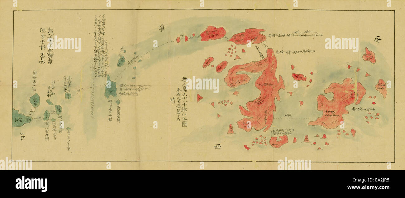 Map of the Bonin Islands Stock Photo - Alamy