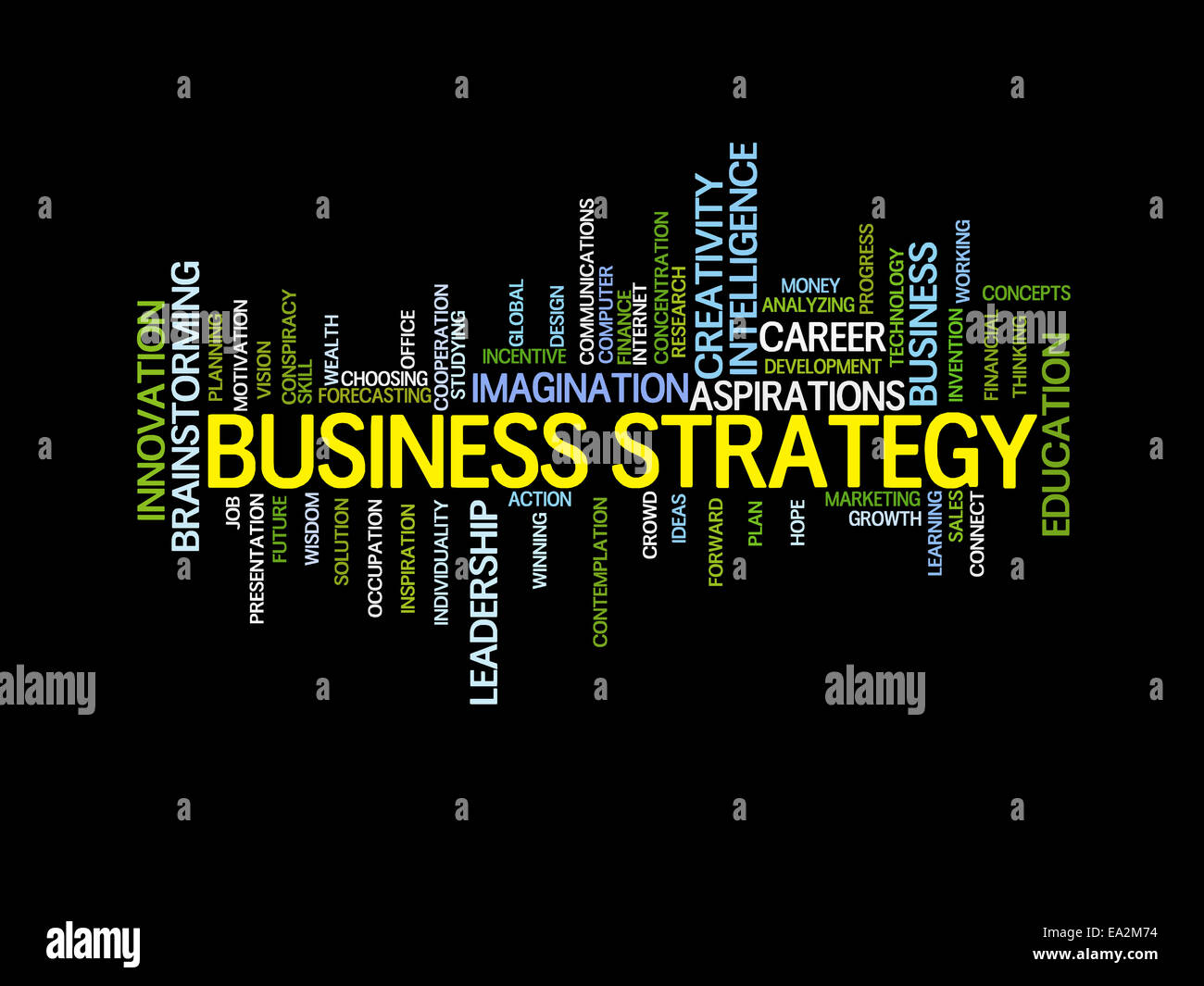 business strategy concept word cloud Stock Photo