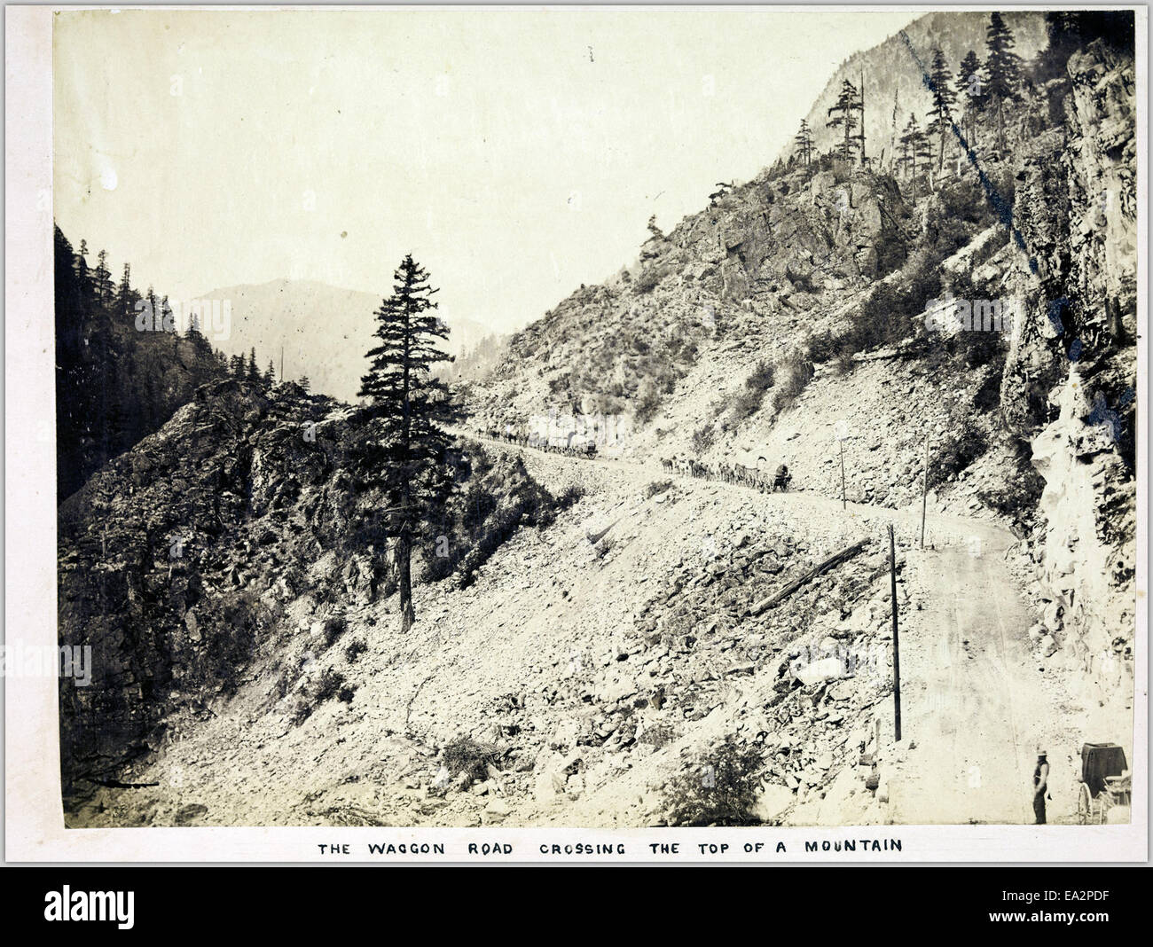 The waggon road crossing the top of a mountain Stock Photo Alamy