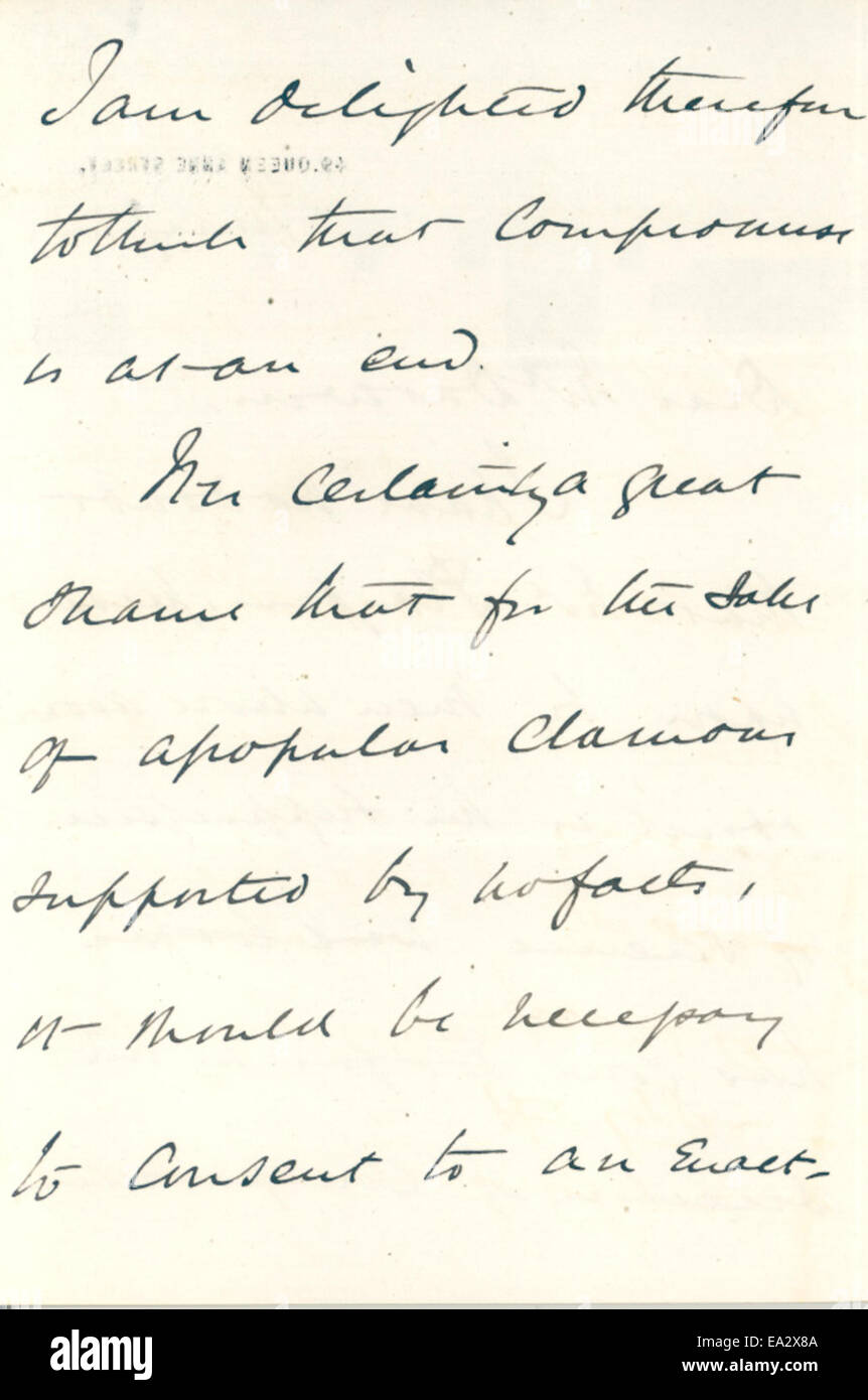 Letter, John Burdon-Sanderson to Charles R. Darwin,  May 23,  1875  Page 2 Stock Photo